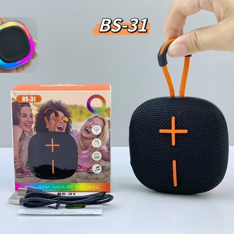 源头BS31氛围灯新款蓝牙音箱户外小钢炮蓝牙音响低音炮蓝牙小音箱|undefined