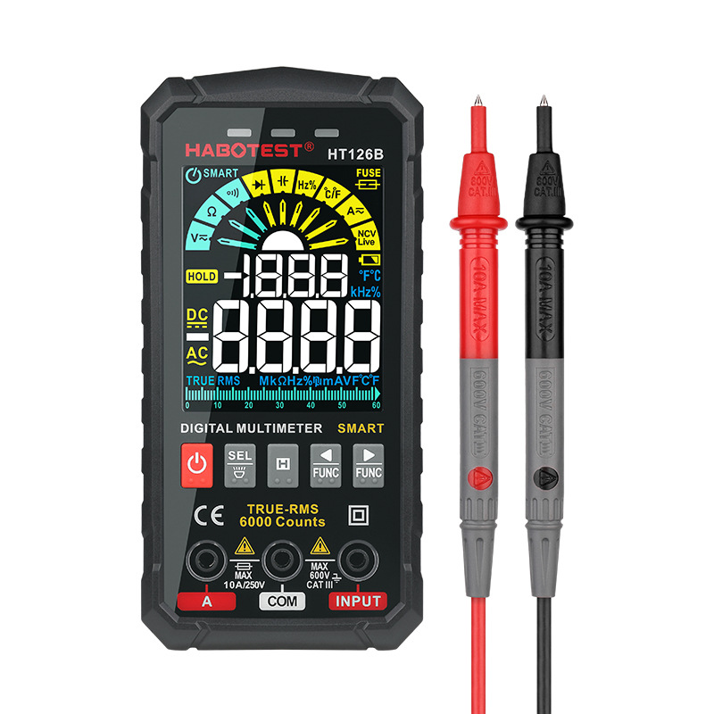 HT126B high-precision number A multimeter intelligence fully automatic Universal Table electrician repair Effective value Multimeter