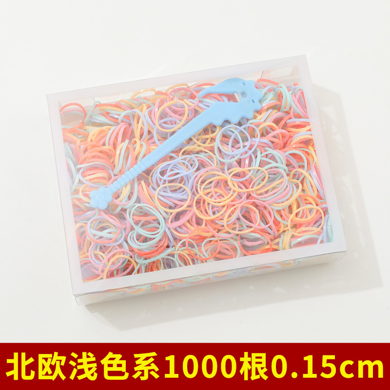 Banda de goma desechable negra corbata de pelo de mujer pequeña cubierta de cuero de alta elasticidad duradera no lastimar cuerda de pelo corbata de pelo banda de pelo verano