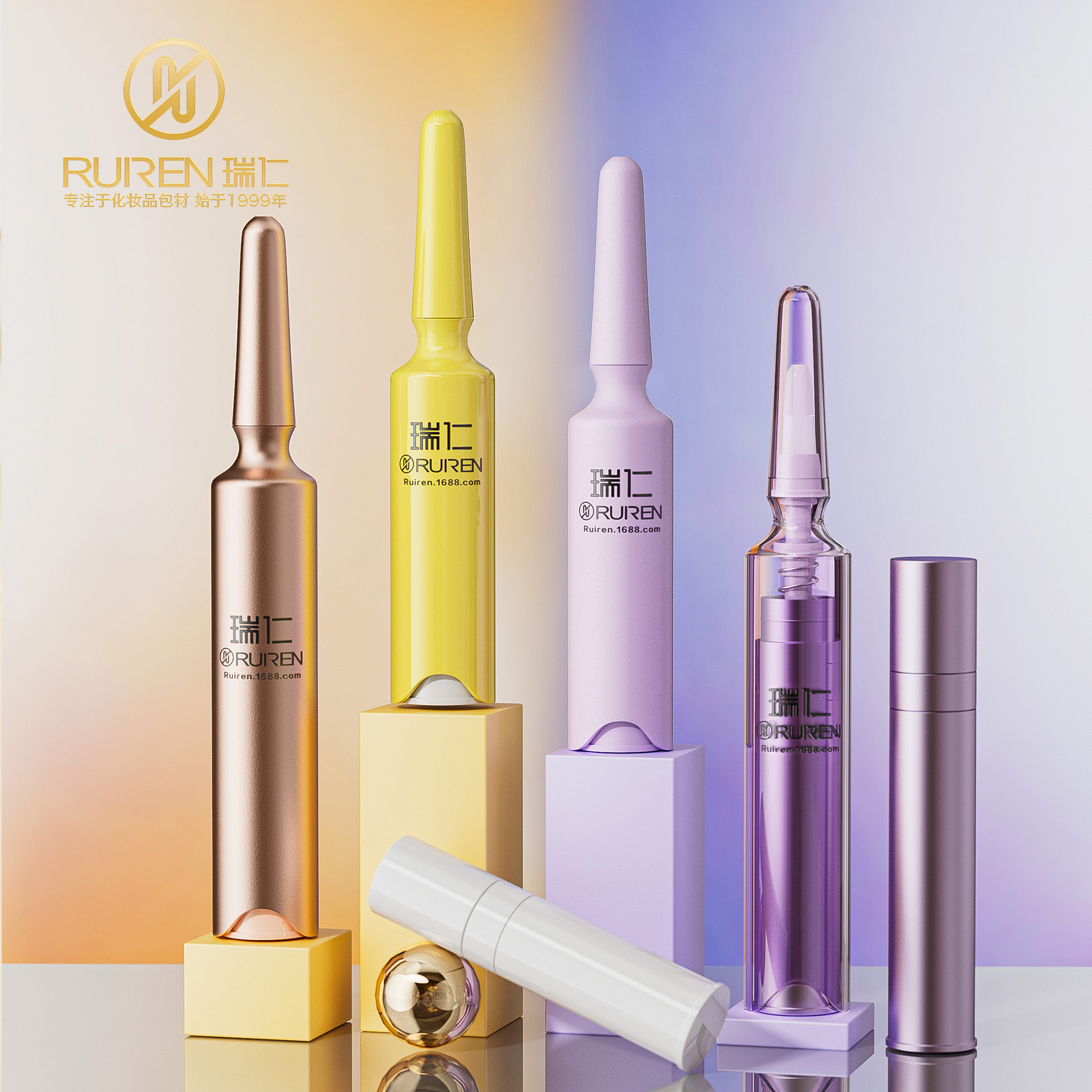 Bottle in ampoules, eye cream, serum, container, 10 ml, intense hydration