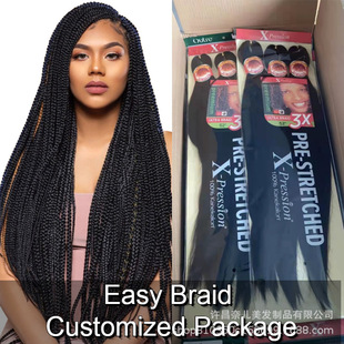Easy Braid Hair European and American African Big Braids Three Packs 26 Inches 270g Low Temperature Silk Ez Dreadlocks