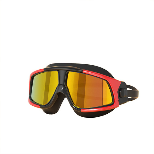 Factory Direct Selling Swimsuit Goggles with Large Frame, Waterproof, Anti-Fog, High Definition Adult Swimming Glasses, Goggles for Myopia, Professional Set Equipment