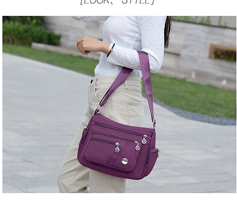 New multi-layered nylon bag, casual single-shoulder crossbody bag, trendy women's crossbody bag, cross-border one-piece delivery worldwide undefined