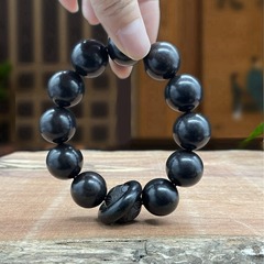 Purple Light Sandalwood Buddha Beads Rosary Bracelet Natural Black Sandalwood Beads Necklace for Men and Women Luck Charm Decorative Accessory