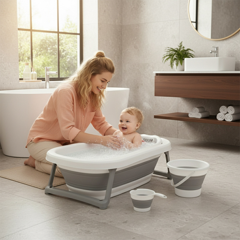 �ʺп羳����Ӥ���۵�ԡ����װ����ϴ����ԡ��Baby bathtub 7set