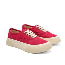 SGIRLTWTW布鞋2025新款日系小众低帮休闲板鞋百搭平底硫化鞋平跟