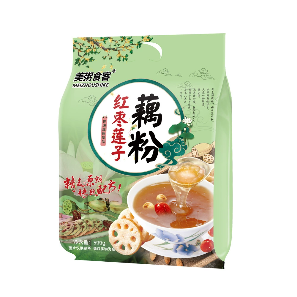 美粥食客 Оптовый агент ручные большие сумки и маленькие сумки 500 г корня лотоса, розовый финик, лотосовое семя, порошок корня лотоса, кубики бульона быстрого приготовления