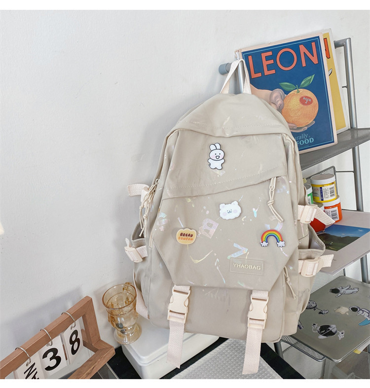 Schoolbag Primary School Girls Ins Casual All-matching High School Student Backpack Japanese College Junior High School Large Capacity Backpack display picture 9