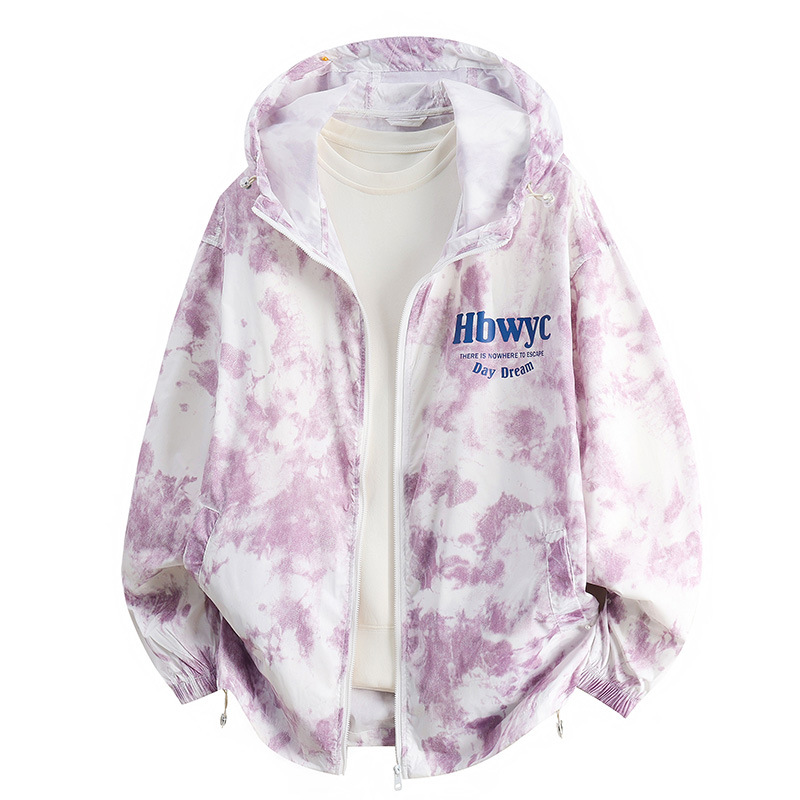Ice silk sun protection clothing for boys, junior high school students, printed jacket, lightweight and breathable sun protection clothing for teenagers.