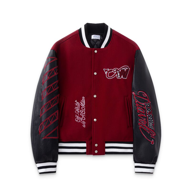 2025 Autumn and Winter New Ow Joint Milan Series Quilted Baseball Jacket Jacket for Men and Women, One Piece Batch 2025 Autumn and Winter New Ow Joint Milan Series Quilted Baseball Jacket Jacket for Men and Women, One Piece Batch