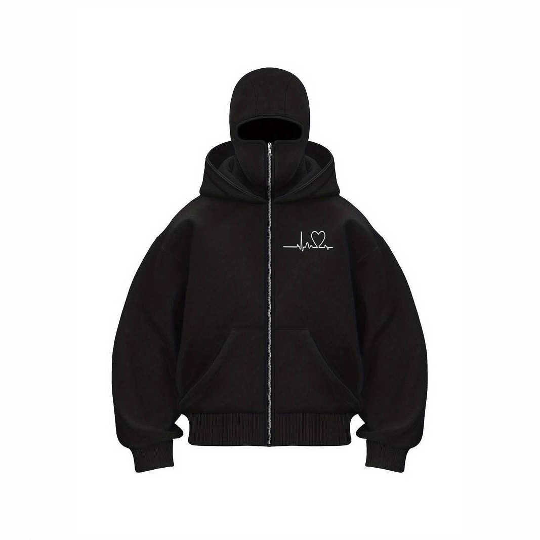 Women's Clothing Retro Loose Fitting Hooded Sweatshirt Women's Streetwear Brand Autumn Winter New Arrivals Heart Pounding Print_ecoleips.com