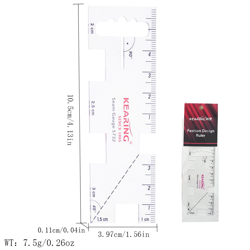 Medidor de espesor de aluminio herramienta de remiendo hecho a mano aleación de aluminio regla medidor de espesor de Keling yalic