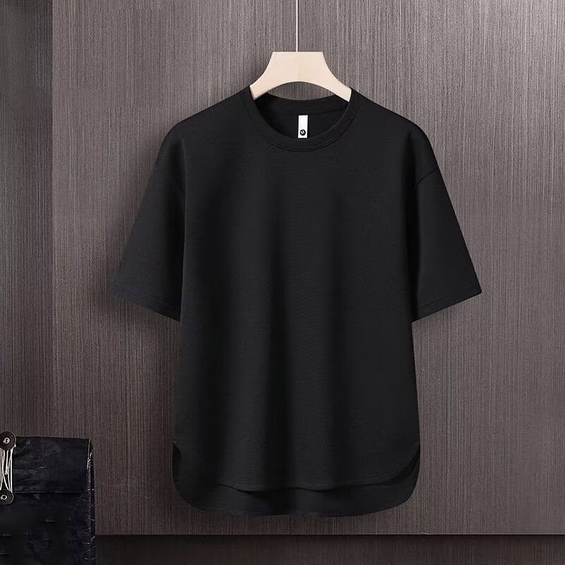 Men's Minimalist Sportswear Set - Breathable Pure Color T-Shirt And Lounge Pants For Casual Street Style_viptrois.com