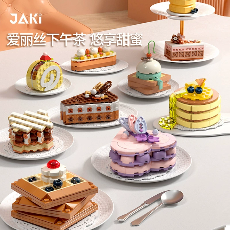 Jiaqi JK5618-5628 Alice afternoon tea cake sweet story food diary — детский конструктор из блоков