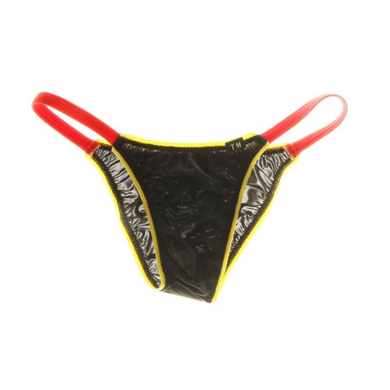 Men's briefs Thin Ice Silk high elastic sexy color matching men's briefs fashion bikini without bag