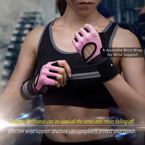 Fitness gloves for men and women, breathable weightlifting, half-finger running, non-slip, wear-resistant equipment, training wrist guards, anti-sprain