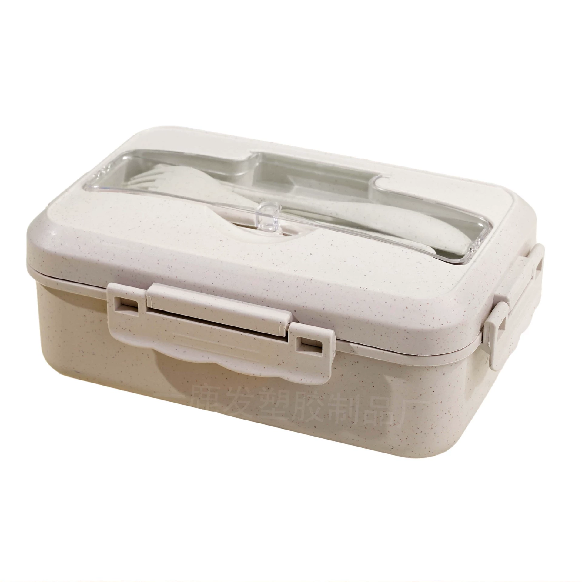 Ланчбокс для студентов Bento, 3 отделения, микроволновый ПП с прибором (ложка/вилка/палочки)