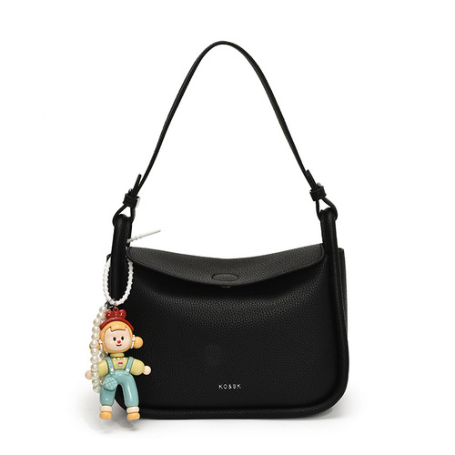 Retro textured underarm bag new style women's fashionable solid color casual cross-span bag lychee pattern commuter shoulder bag