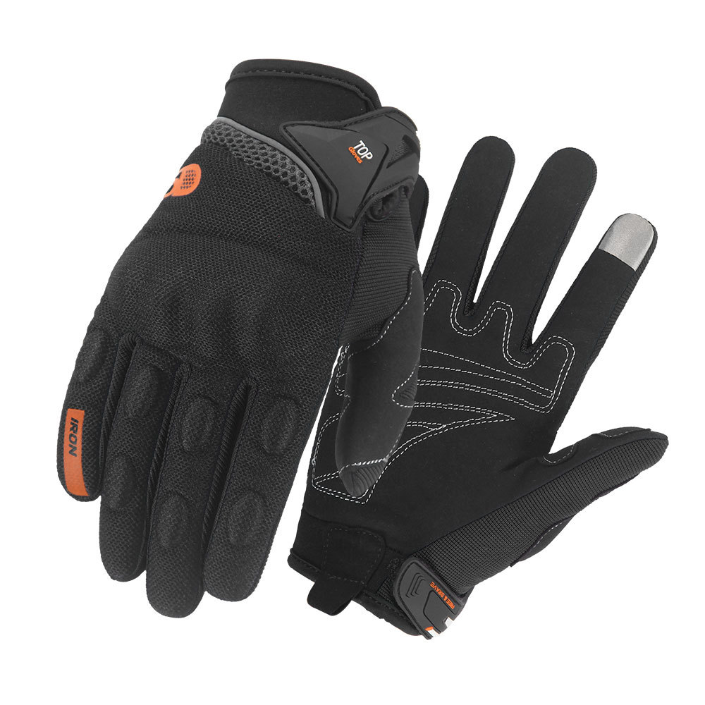 Guantes de motocicleta a prueba de caídas transpirables cuatro estaciones ciclismo locomotora de carreras de dedos resistentes al desgaste antideslizante para llevar guantes de pantalla táctil para hombres
