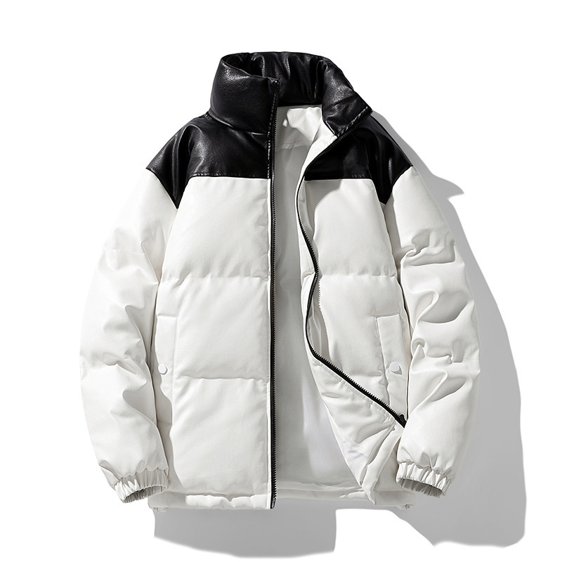 2025 New Autumn and Winter Stand-Up Collar Couple Cotton Outwear Men's Windproof Cotton Jacket Ins Trendy Jacket Men's down Cotton Outwear