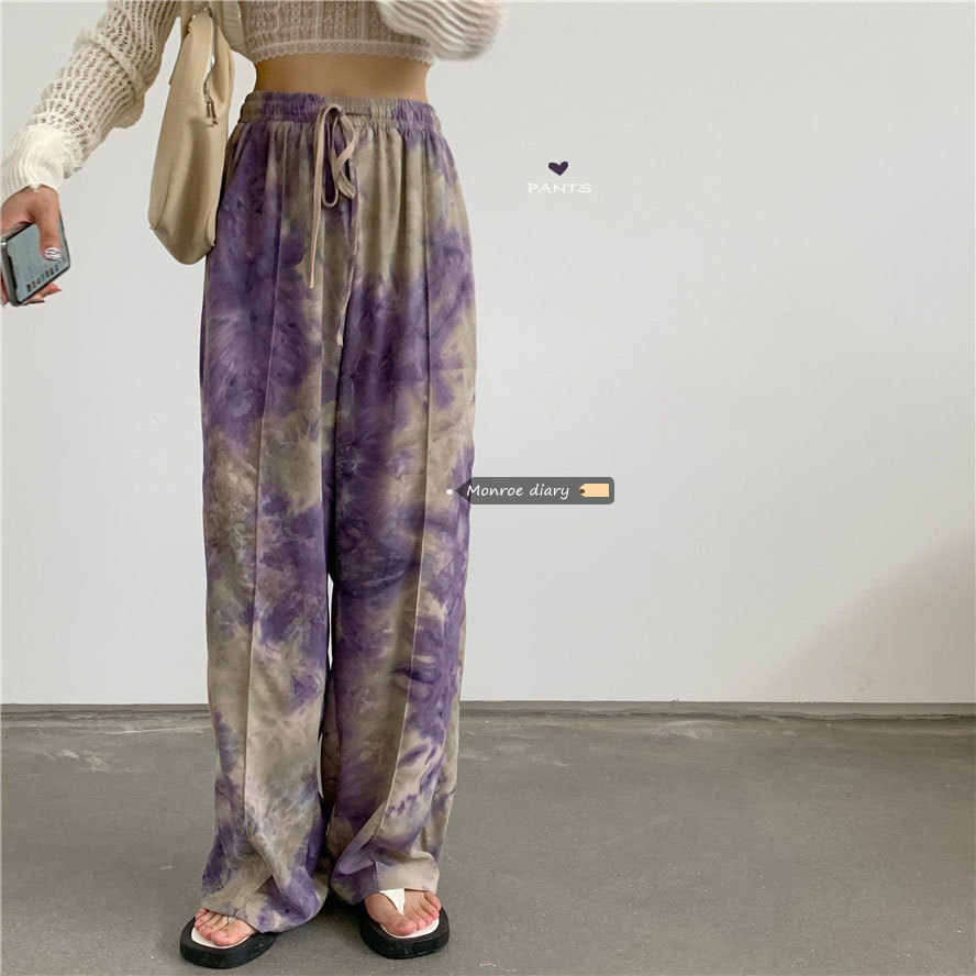 Designed tie-dye casual pants 2021 new s...