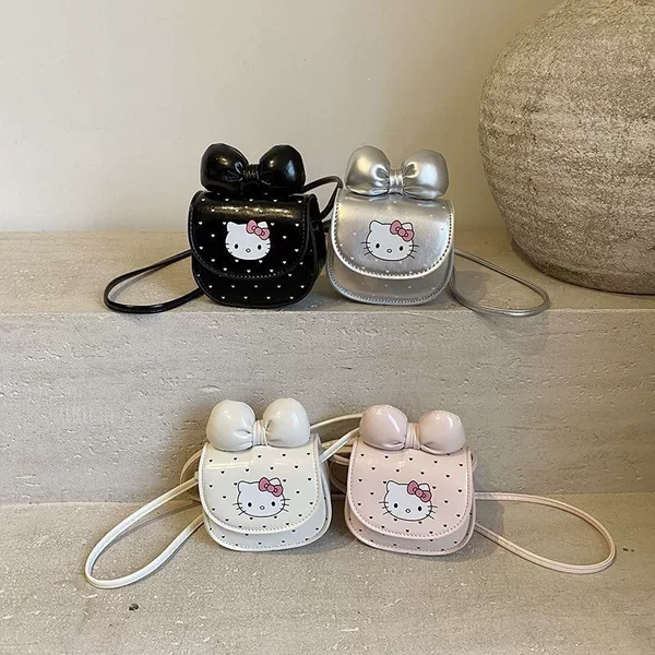 2025 New Cute Girls' Crossbody Bag Cartoon Cat Chic Exquisite Children's Shoulder Bag for Girls Summer Trend