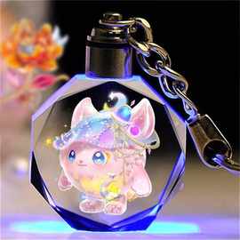 蛋仔派对仔仔熊水晶钥匙扣书包挂件挂饰手办周边失心熊创意