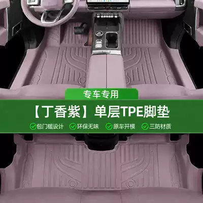 Xiaopeng L03 model-specific TPE floor mats are waterproof and dustproof, an eco-friendly car interior accessory (Modelə uyğun ayaqaltı) - lilac-purple-tpe-single-layer-floor-mat-covers-door-sills