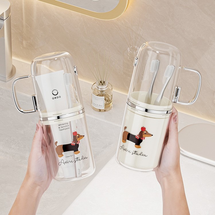 Taza de enjuague bucal, taza de lavado de viaje de lujo, taza de cepillo de dientes portátil, taza de almacenamiento de utensilios dentales domésticos, taza de almacenamiento de artículos