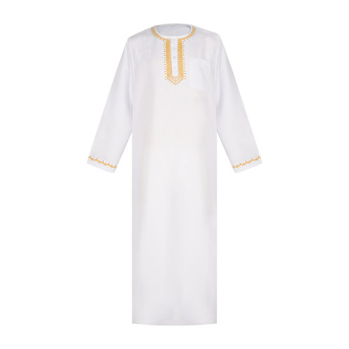 Cross-border Arabic robe Middle Eastern embroidery men's Muslim clothing Halloween cosplay party costume