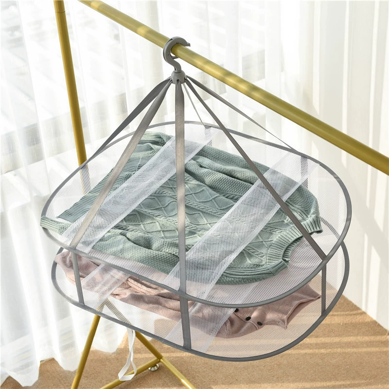 Woolen sweater for home use, laundry basket, drying rack, double-layer transformer