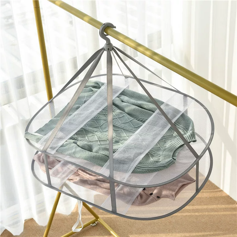 Woolen sweater for home use, laundry basket, drying rack, double-layer transformer