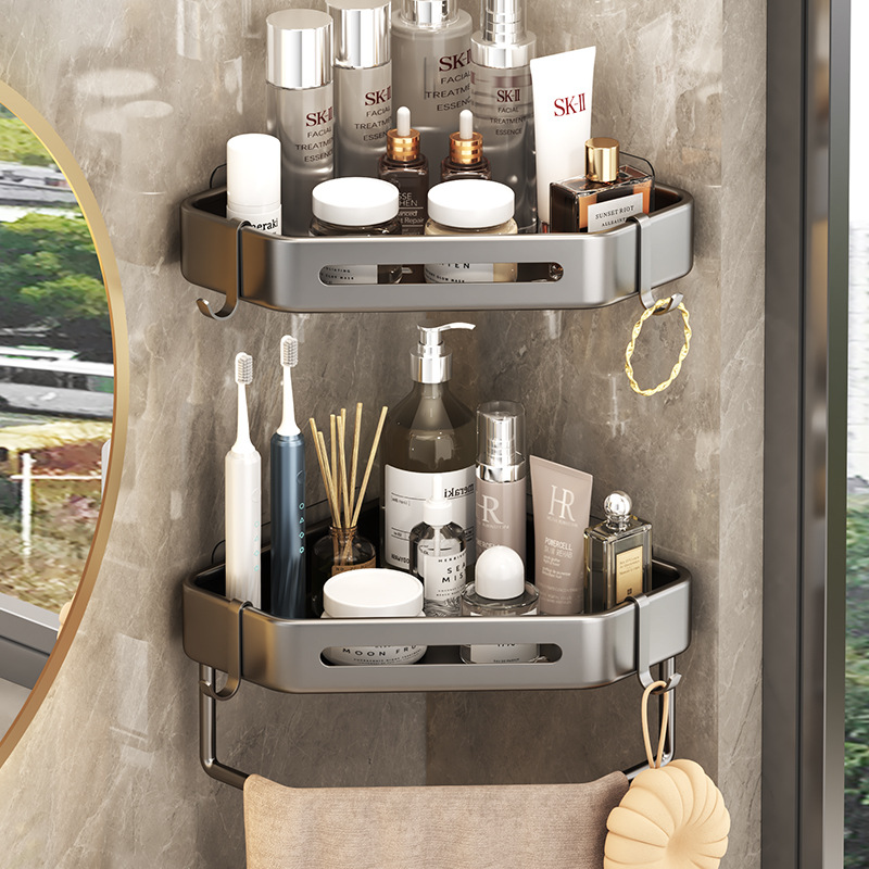 Bathroom Bathroom Triangle Storage Rack Toilet Storage Shelf Punch-Free Bathroom Corner Washstand Washstand