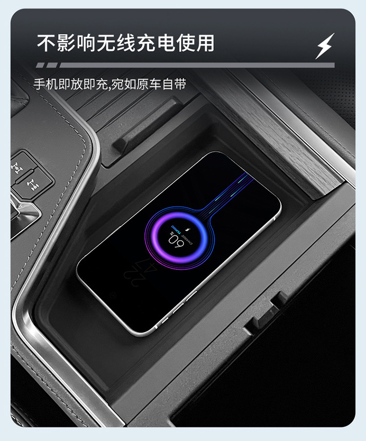 Suitable for 24-26 Models of Lexus Gx550H Wireless Charging Silicone Anti-Slip Mat, Dedicated Modification for the Center Console Protection Mat