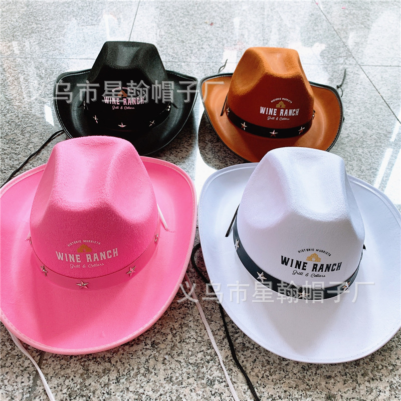 Estrellas americanas y rayas cinta vintage alto sombrero mago etapa rendimiento Festival fieltro paño recto sombrero alto