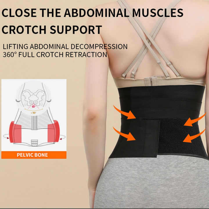 Elástico bobinado vientre cinturón deportes fitness vientre conformación cinturón ajustable cintura contracción vientre contracción cinta elástica corsé