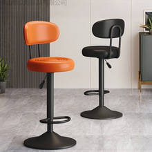 高脚吧台酒吧椅现代简约靠背厨房椅子收银台转椅可升降酒吧凳高腿
