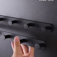 免打孔太空铝挂衣钩新款排钩门后衣帽钩浴室厨房挂件