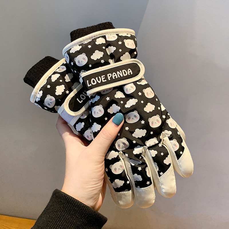 Guanti da sci invernali per bambini, caldi, per ragazzi e ragazze, per giocare sulla neve, anti-schizzi, in velluto, per ragazze, con dita fredde, transfrontalieri_voghion.com