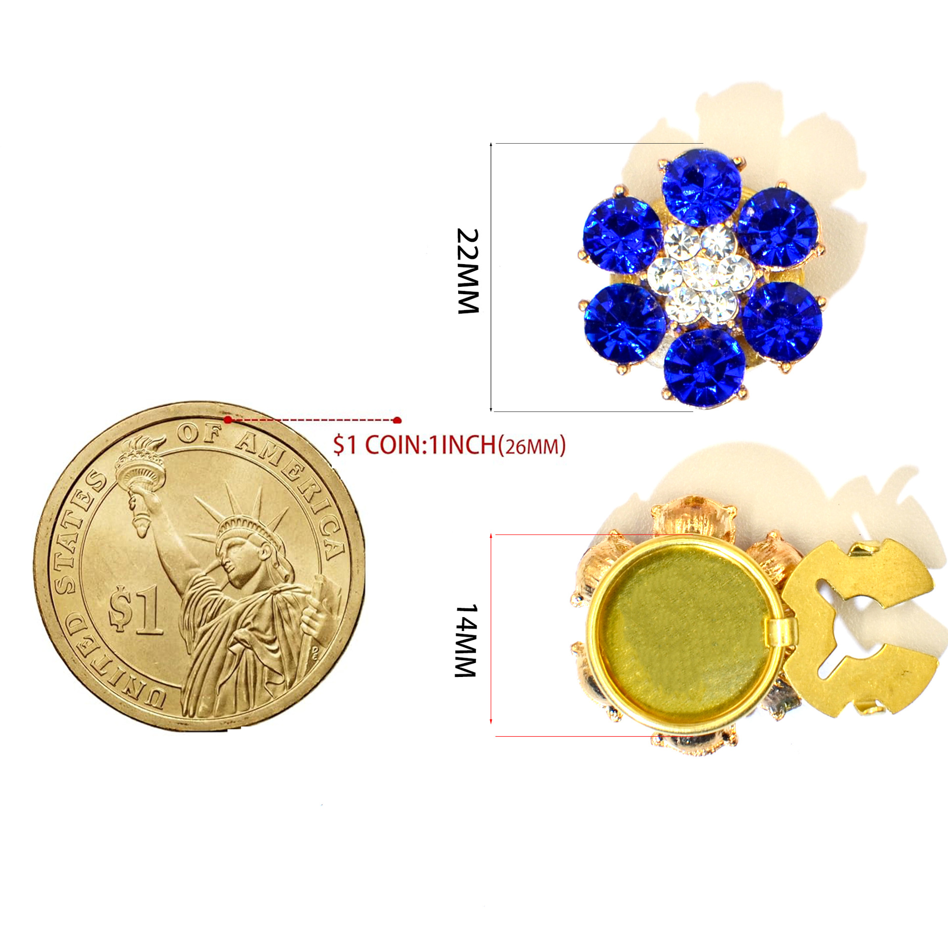 7g Weight Glass Inlay Material Cufflinks Classification 1 Piece Elegant Glam Flower Alloy Copper Glass Women's Cufflinks