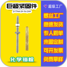 现货供应高强度化学锚栓规格齐全锚固建筑幕墙M12镀锌碳钢锚栓