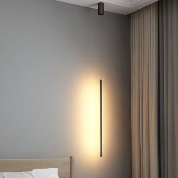 Lámpara de cabecera minimalista moderna y minimalista hotel dormitorio cabecera lámpara de barra larga nórdica sala de estar pared de fondo lámpara de cabina