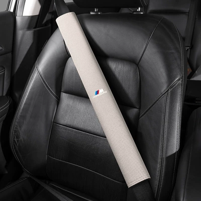 Series 5 Series 1 Series 6 — Seat belt shoulder pad - bmw-m-white-label-50cm-suede-off-white-shoulder-pads-single-pack