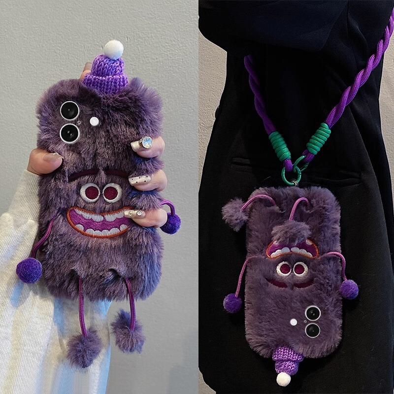 Autumn and Winter Little Monster Phone Case Suitable for iPhone 16, 17 Pro Max, Crossbody Style for Xiaomi 15, Honor, Oppo, Samsung Autumn and Winter Little Monster Phone Case Suitable for iPhone 16, 17 Pro Max, Crossbody Style for Xiaomi 15, Honor, Oppo, Samsung