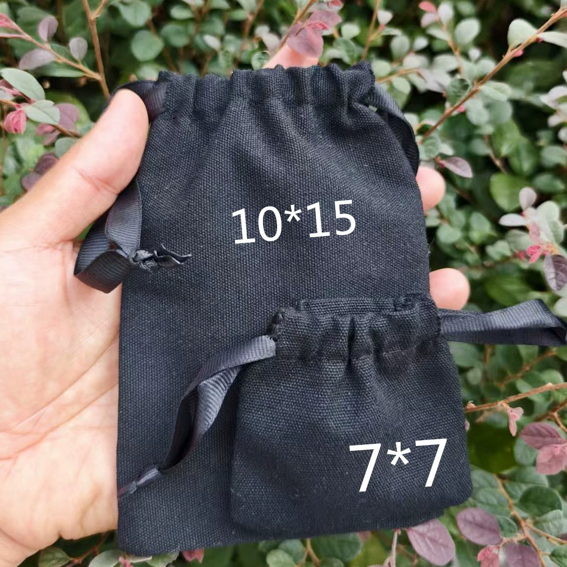 Black cloth bag, jewelry storage bag, accessory, pack, Birthday gift, drawstring