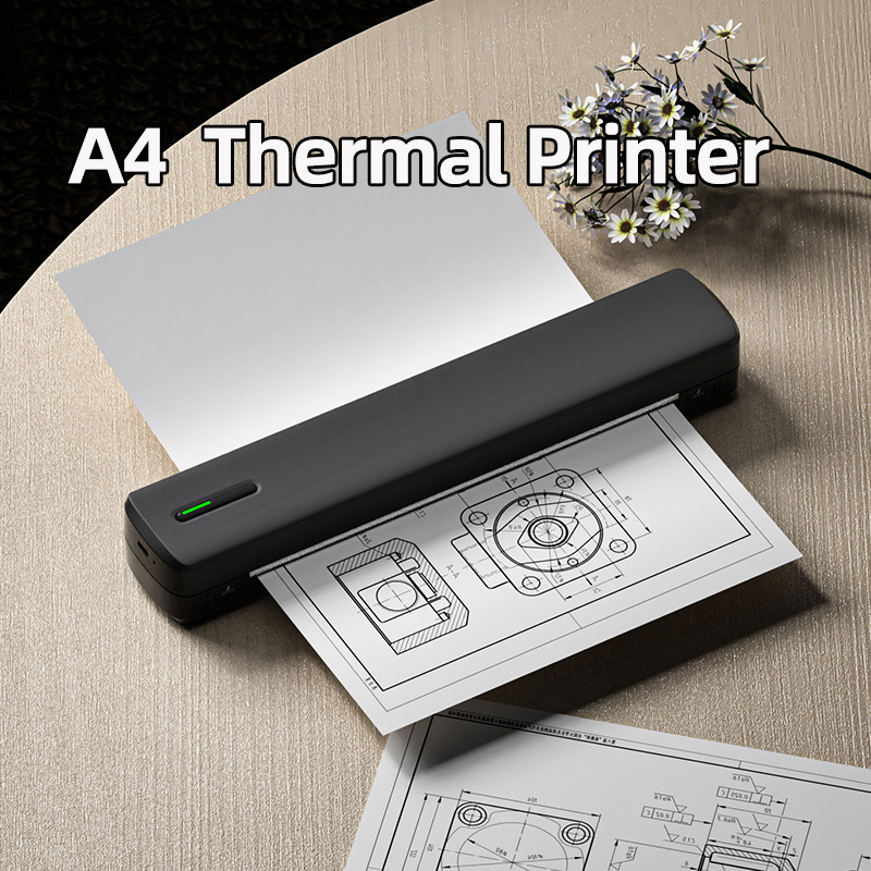 A4 Thermal Portable Printer C80 Document Office Tattoo Inkless Small Homework Test Paper Office Mini High Definition A4 Thermal Portable Printer C80 Document Office Tattoo Inkless Small Homework Test Paper Office Mini High Definition