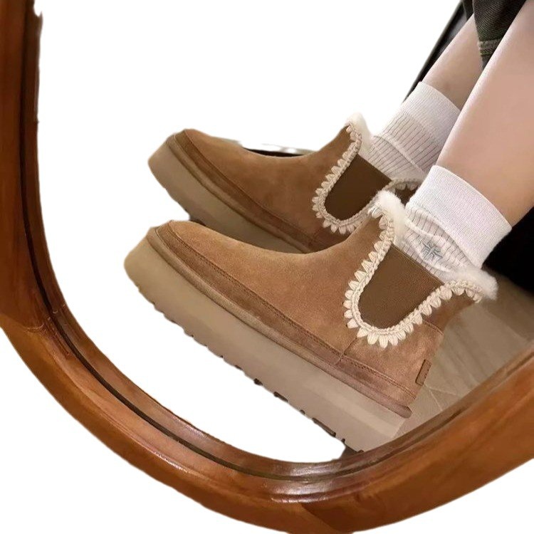 Stivali invernali da donna tutto in uno Stivali da neve Pan di Spagna Suole spesse Maggiore traspirabilità Scarpe casual_voghion.com