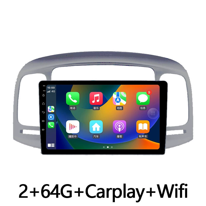 Подходит для Hyundai Accent 06-11 Android с большим экраном навигации GPS Bluetooth разворотное изображение Carplay