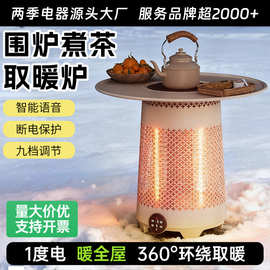 2025新款围炉煮茶取暖器家用电器取暖机烤火炉冬季室内神器电暖气