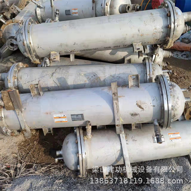 二手列管式冷凝器 蒸汽对流壳管式冷凝器 不锈钢换热器 回收